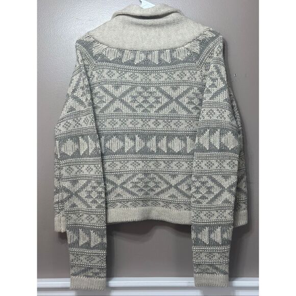 NWOT Stetson Wool Blend Cropped Shawl Collar Aztec Inspired Cardigan Women's XS - Picture 11 of 11